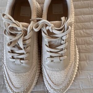 Dolce Vita Cream Textured Sneakers